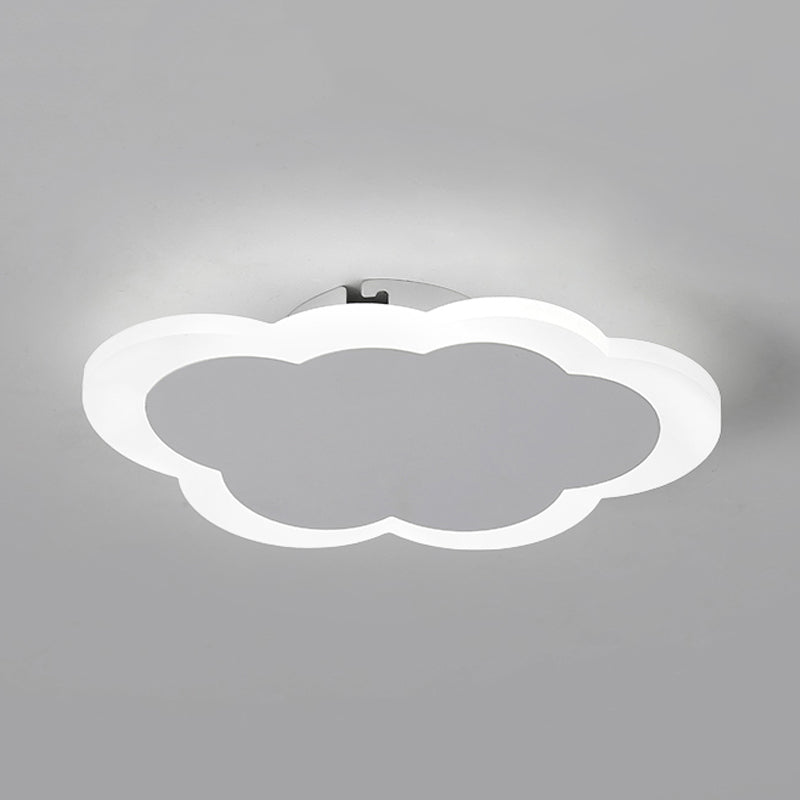 Minimal Cloud-Shaped LED Ceiling Lamp - Acrylic White Flushmount Light for Porch and Dining Room