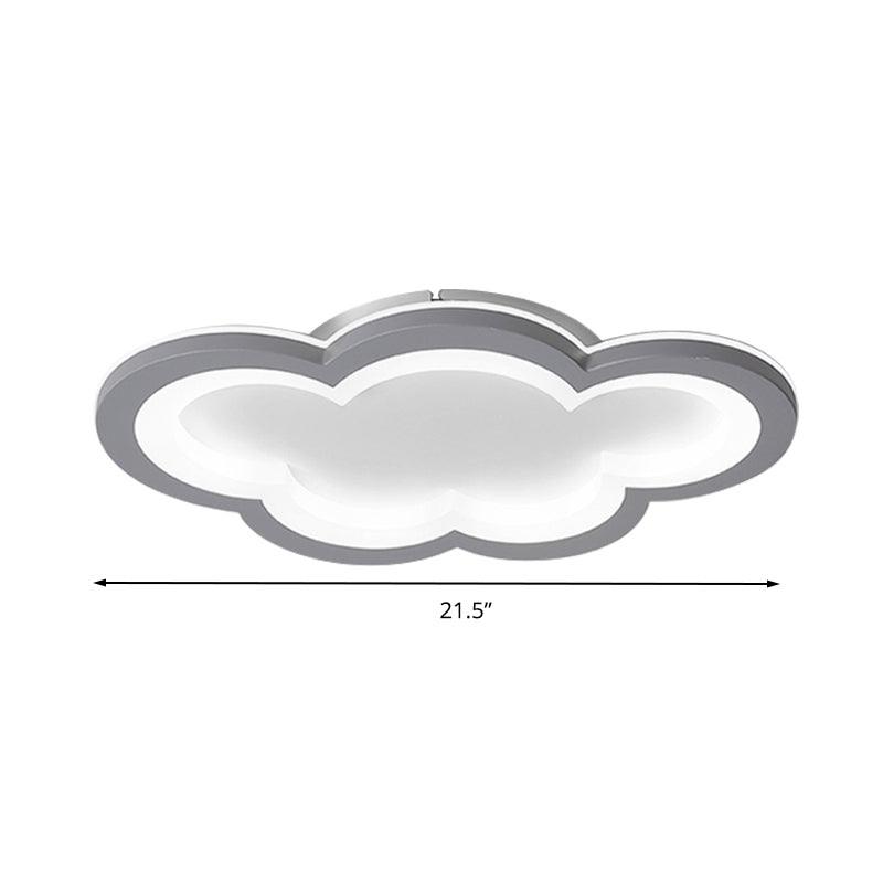 Modern Acrylic LED Flush Mount Cloud Ceiling Light for Play Room