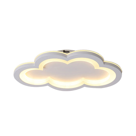 Modern Acrylic LED Flush Mount Cloud Ceiling Light for Play Room