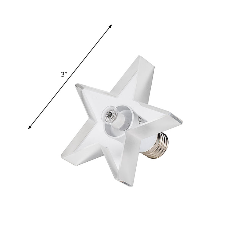 Led Mini Star Flush Mount Ceiling Lamp With Crystal Shade - Simplistic Lighting Solution