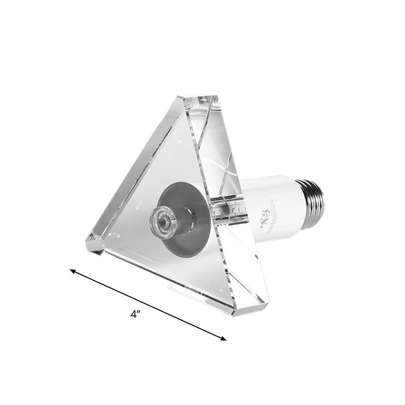 Modernist Triangle LED Ceiling Light with Clear Crystal-Flush Mount for Corridors