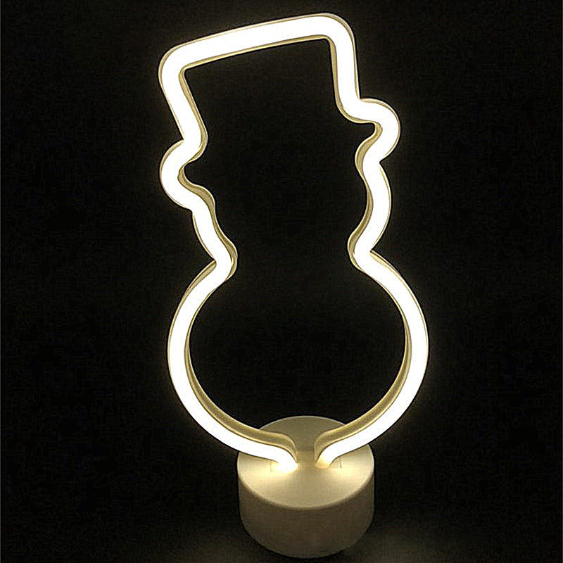 Christmas Night Light: Cartoon Style Plastic Led Wall Lighting For Kids Bedroom