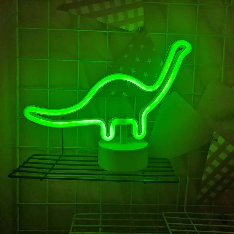 Dinosaur Led Table Lamp For Boys Bedroom - Minimalist White Nightstand Light