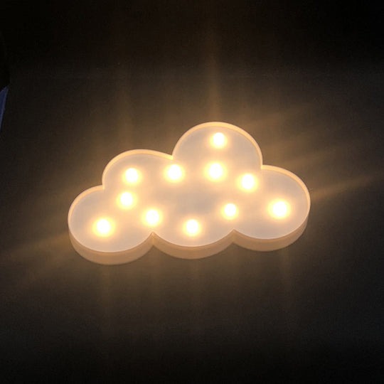 Contemporary Cloud Led Mini Night Lamp For Walls Beige