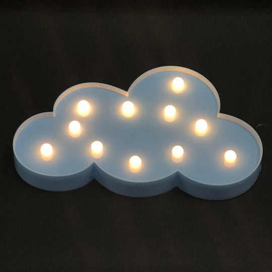 Contemporary Cloud Led Mini Night Lamp For Walls Blue