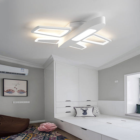 Modern LED Plane Ceiling Light for Kids in White - Perfect for Amusement Park