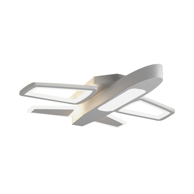 Modern LED Plane Ceiling Light for Kids in White - Perfect for Amusement Park