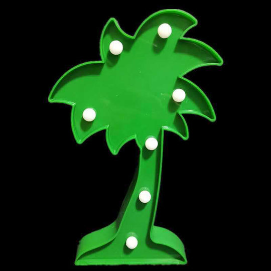 Cartoon Animal And Plant Led Night Light - Battery Operated Green Wall Lamp