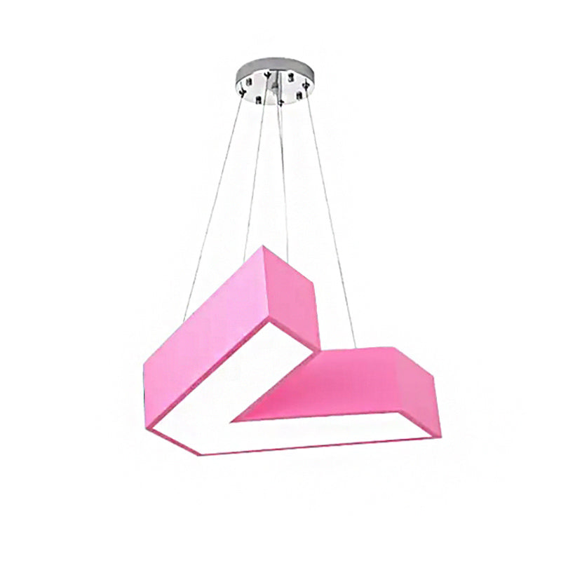 V-Shaped Pendant Chandelier Acrylic Led Hanging Light For Bedroom - Modern & Stylish Design In