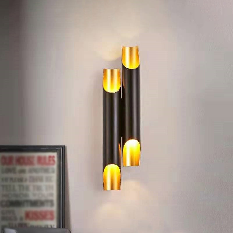 Sleek Aluminum Wall Light Sconce For Beveled Tube Mount - Ideal Living Rooms