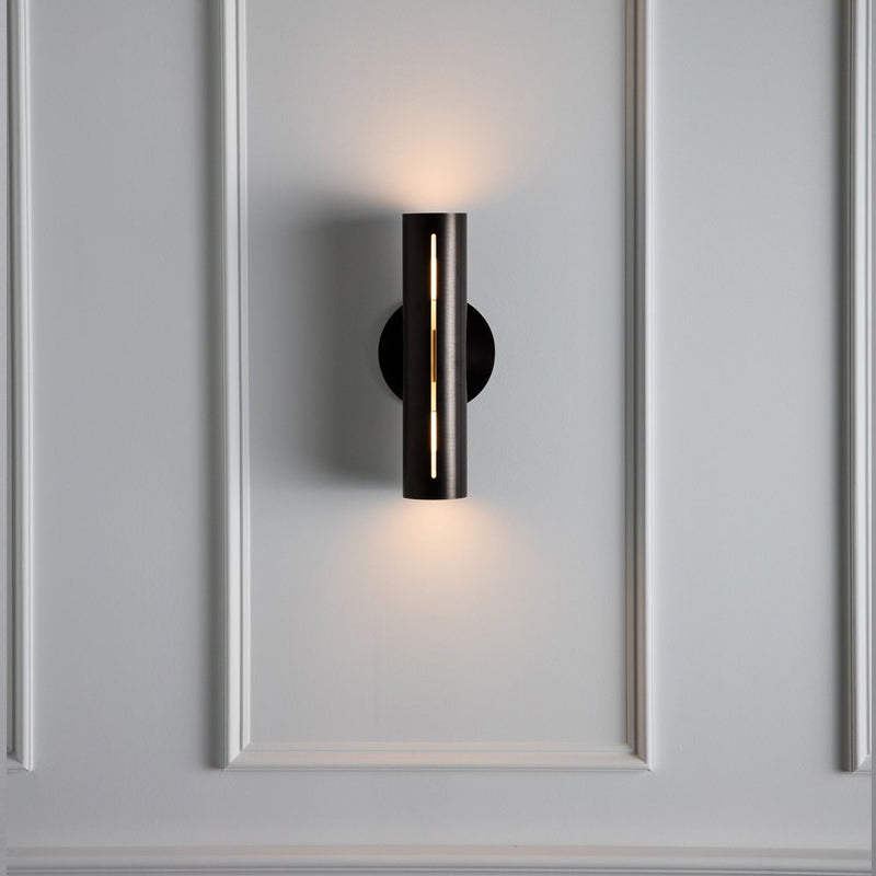 Metal Led Contemporary Wall Sconce Slit Tube Corridor Mount Light