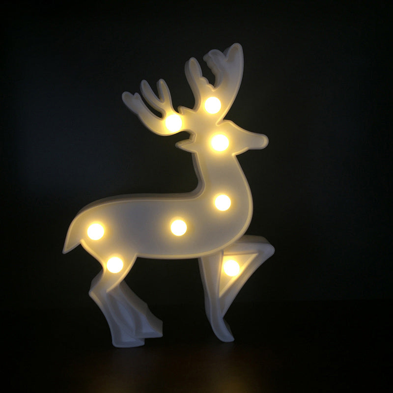 Deer-Designed White Led Night Lamp For Kids Bedrooms