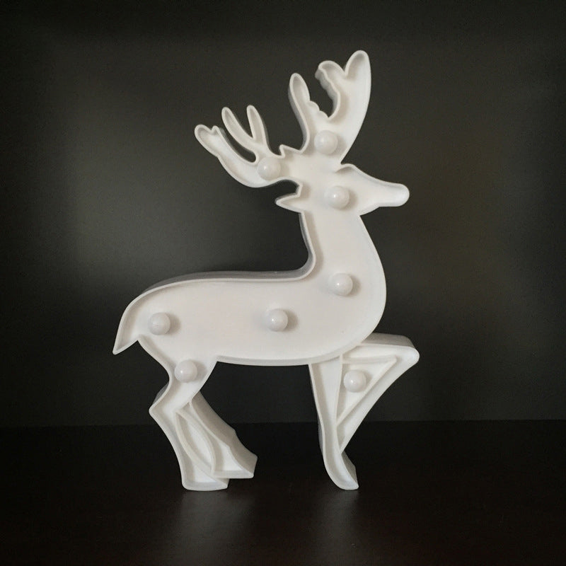 Deer-Designed White Led Night Lamp For Kids Bedrooms