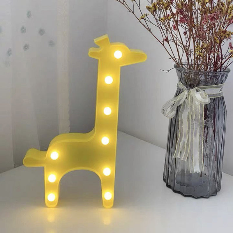 Minimalist Cartoon Wall Lamp: Battery-Powered Led Nightstand Light Yellow