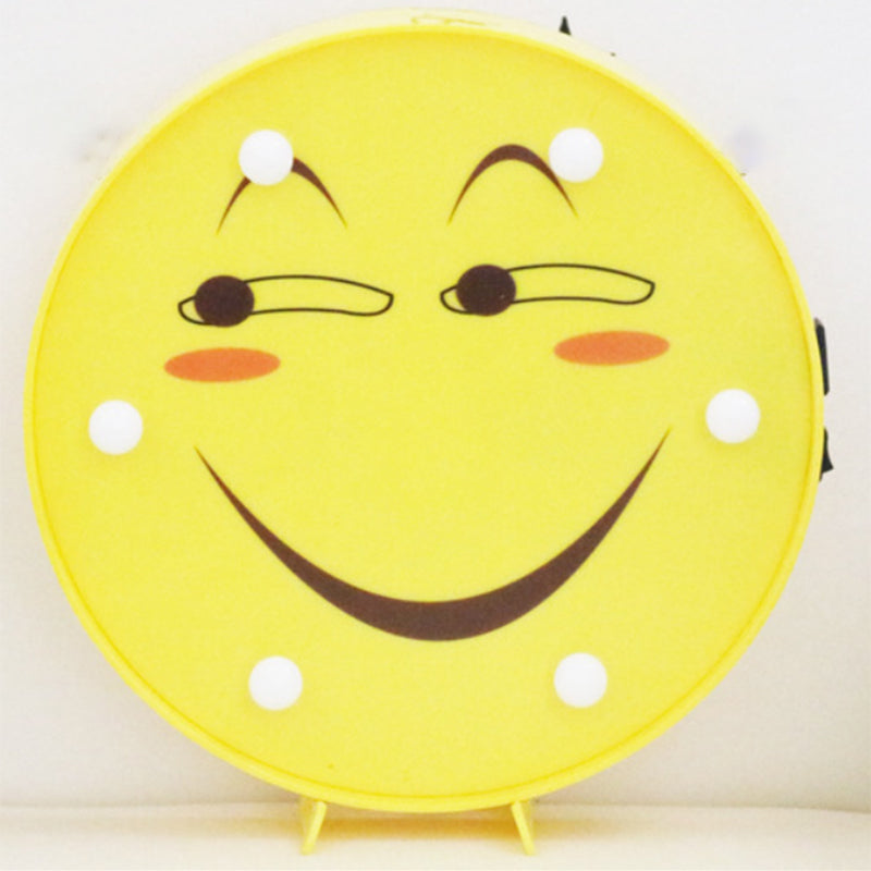 Led Funny Emoji Expression Wall Light - Modern Yellow Nightstand Lamp / C