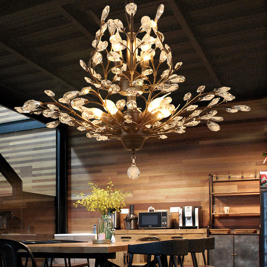 Traditional Crystal Branches Pendant Chandelier For Dining Room Ceiling Lighting