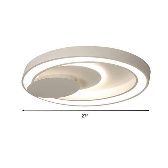 Modern Led Ceiling Mount Light In White For Kids Bedroom