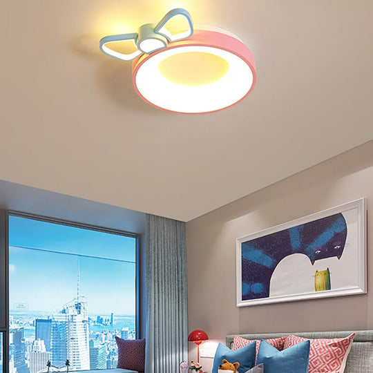 Pink Acrylic LED Cartoon Ceiling Light for Girls Bedroom