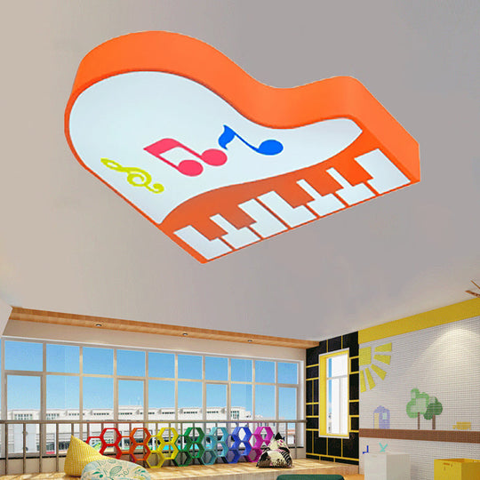 Led Cartoon Ceiling Light In Multiple Colors For Childrens Room - Warm/White Orange / White