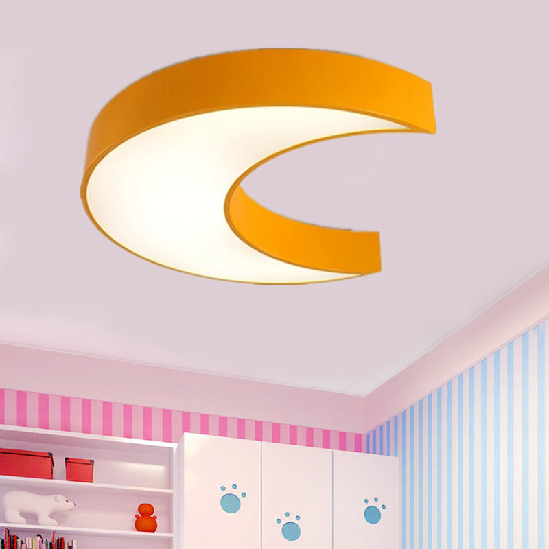 Kids' Cartoon Moon Ceiling Light: Acrylic Flushmount Fixture for Nursing Room & Bedroom