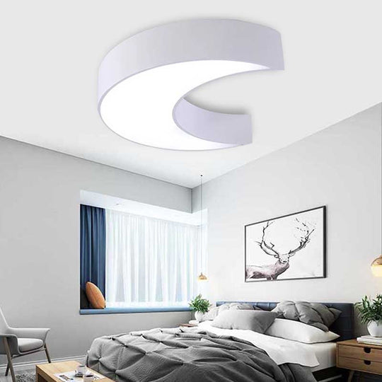 Kids' Cartoon Moon Ceiling Light: Acrylic Flushmount Fixture for Nursing Room & Bedroom