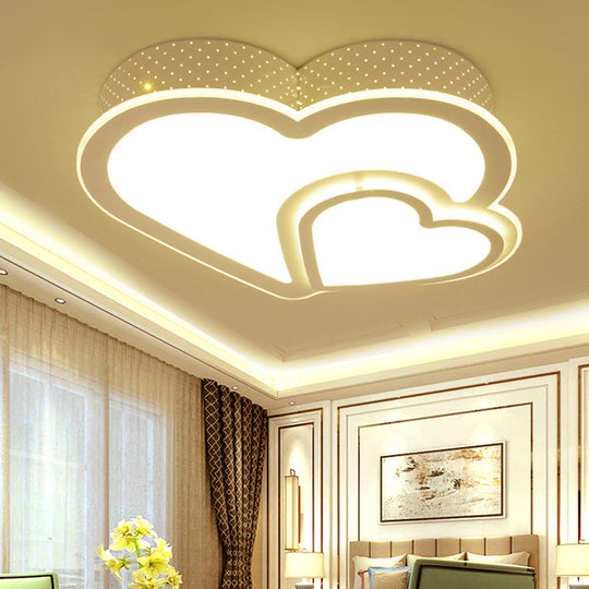 White Acrylic Flush Mount Designer Ceiling Light