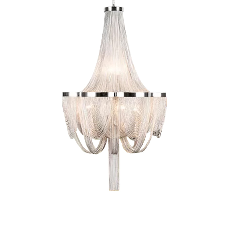 Modern Aluminum Led Pendant Draping Chandelier Light Fixture For Living Room