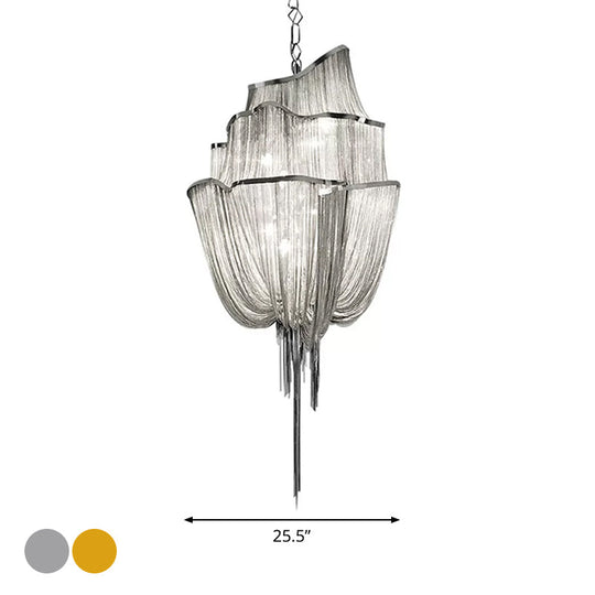 Contemporary Aluminum Led Chandelier Pendant Kit For Living Room Lighting