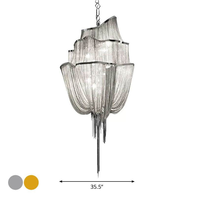 Contemporary Aluminum Led Chandelier Pendant Kit For Living Room Lighting