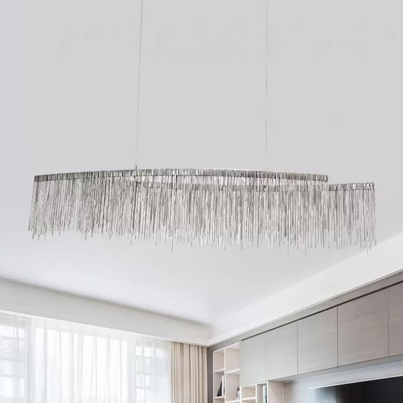 Modern Led Ceiling Chandelier Pendant With Aluminum Shade - Perfect For Living Room