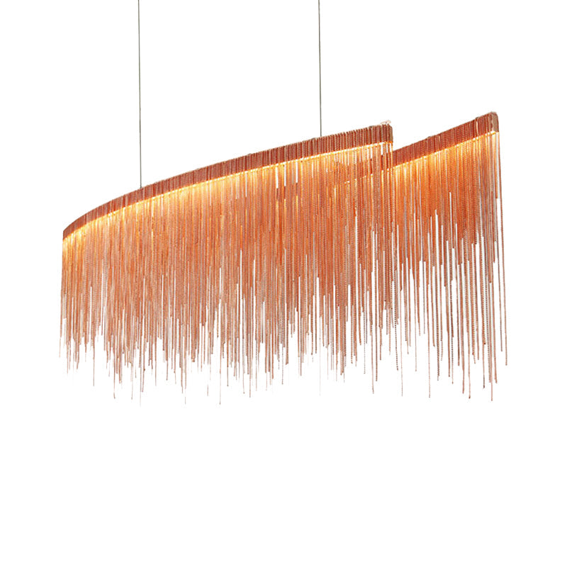 Modern Led Ceiling Chandelier Pendant With Aluminum Shade - Perfect For Living Room