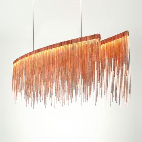 Modern Led Ceiling Chandelier Pendant With Aluminum Shade - Perfect For Living Room