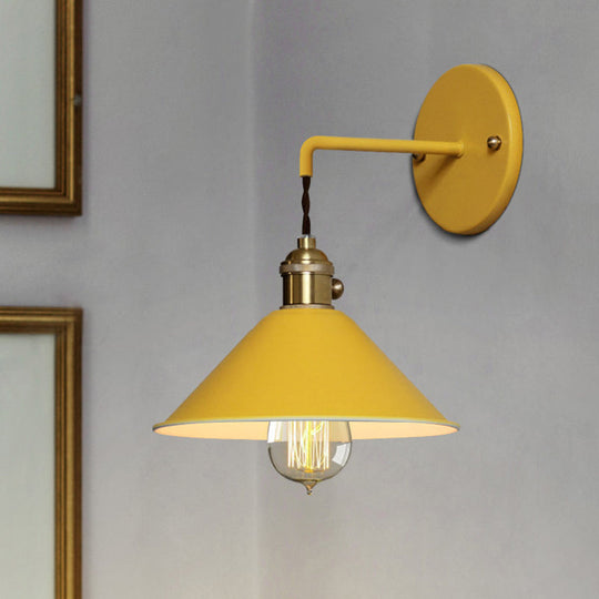 Sleek Metal Wall Light Fixture - Simplicity At Its Finest Ideal For Living Room Lighting Yellow