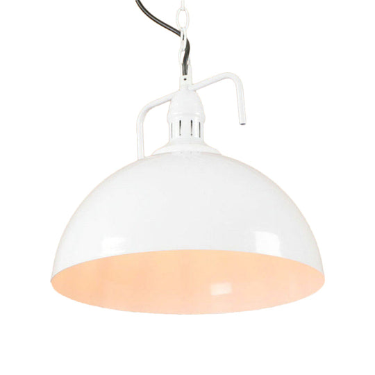 Metallic Suspension Lamp with Swivel Joint - Warehouse Dome Hanging Light Kit