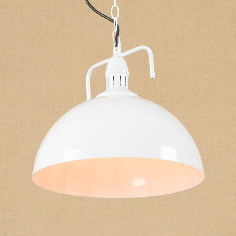 Metallic Suspension Lamp with Swivel Joint - Warehouse Dome Hanging Light Kit