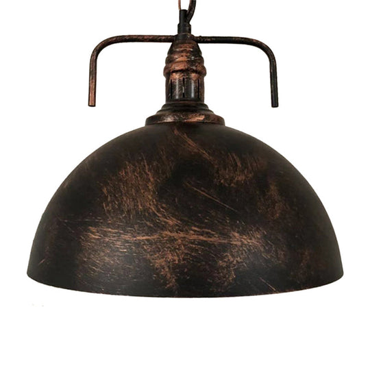 Metallic Suspension Lamp with Swivel Joint - Warehouse Dome Hanging Light Kit