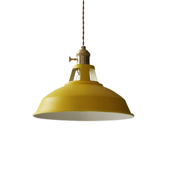 Factory Barn Pendant 1-Light Metal Ceiling Hanging Fixture For Dining Room