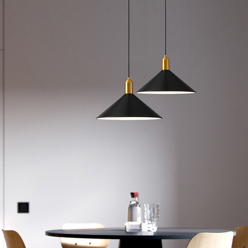 Industrial Metal Drop Lamp Pendant Light For Dining Rooms Black