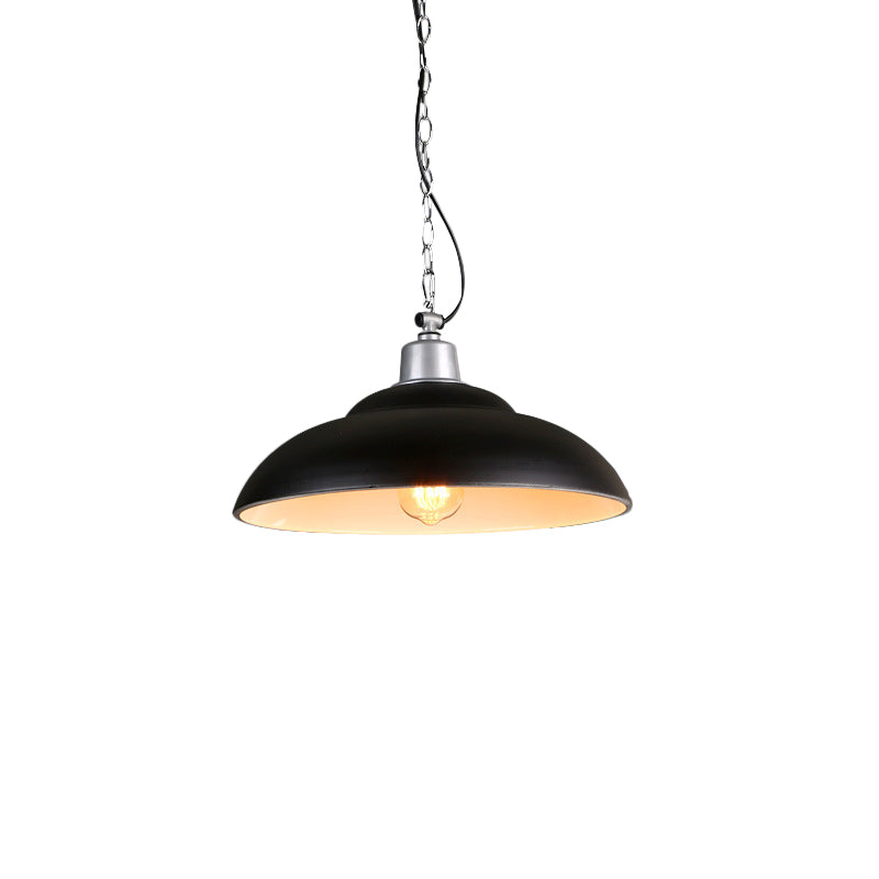 Industrial Black Metal Double Bubble Pendant Lamp - Ideal For Kitchen Suspension Lighting