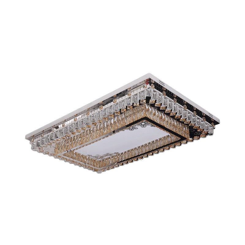 Modern Clear Crystal Led Flush Mount Ceiling Light For Living Room / A