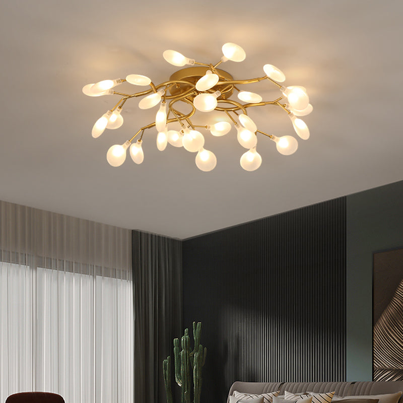 Contemporary Firefly Flush Mount Led Ceiling Light For Living Rooms 28 / Gold White