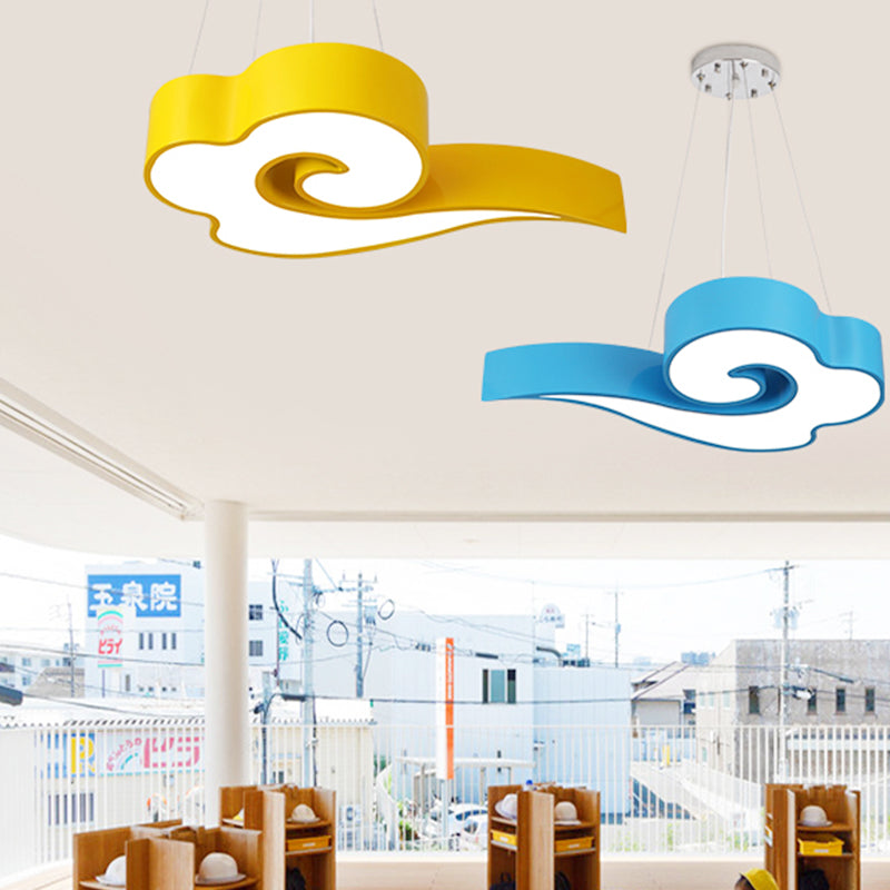 Cloud Ceiling Chandelier Led Hanging Light In Multiple Colors For Childrens Room 18/22.5 Wide