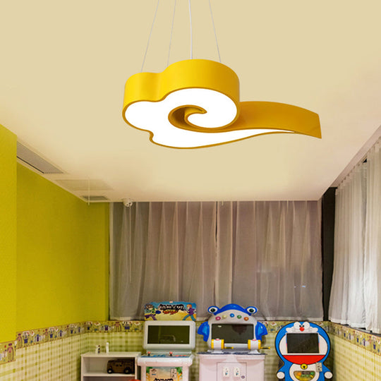 Cloud Ceiling Chandelier Led Hanging Light In Multiple Colors For Childrens Room 18/22.5 Wide