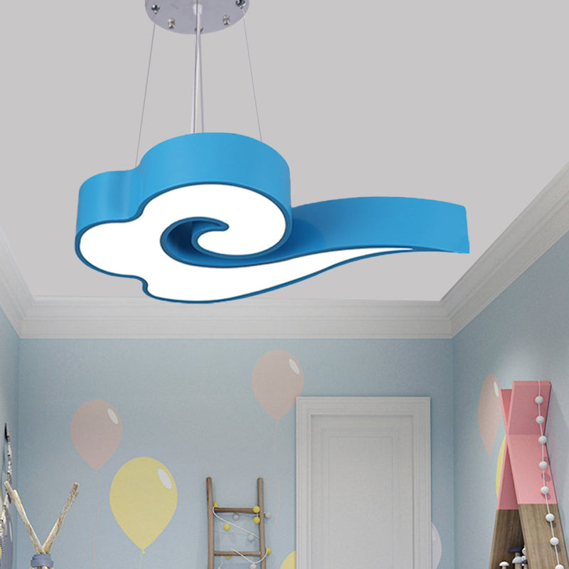 Cloud Ceiling Chandelier Led Hanging Light In Multiple Colors For Childrens Room 18/22.5 Wide