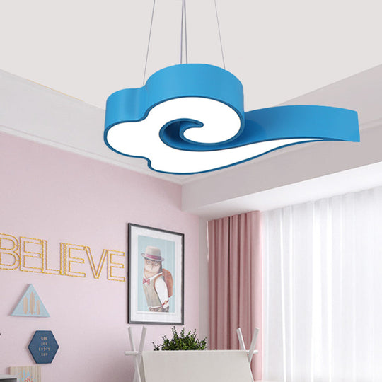 Cloud Ceiling Chandelier Led Hanging Light In Multiple Colors For Childrens Room 18/22.5 Wide