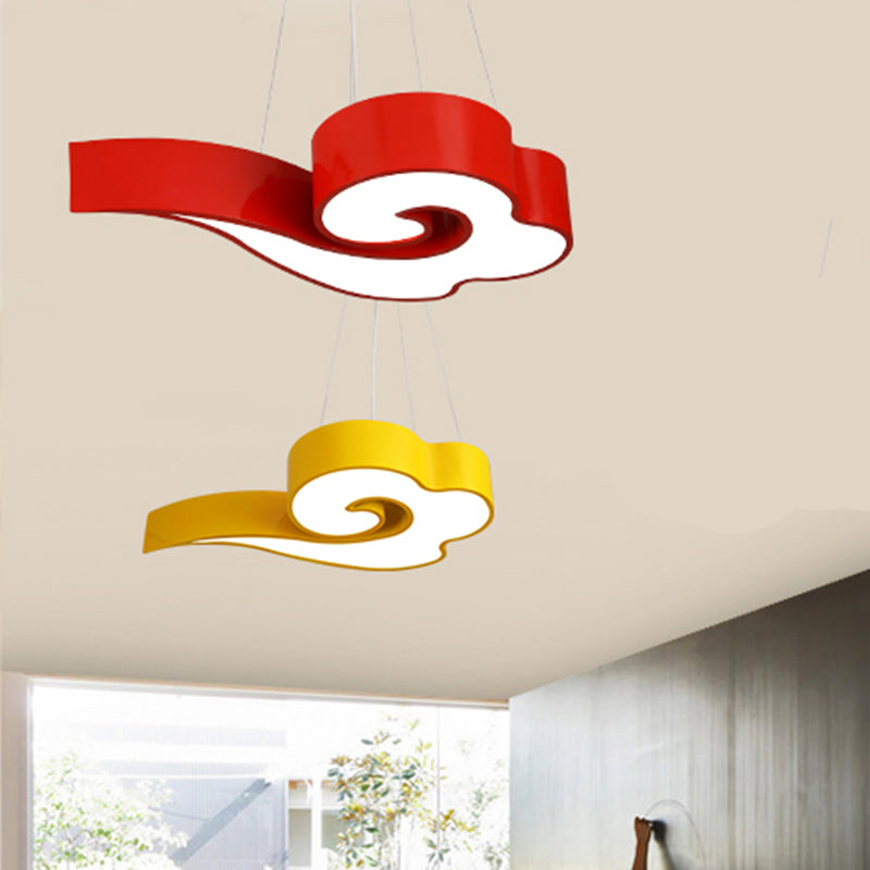 Cloud Ceiling Chandelier Led Hanging Light In Multiple Colors For Childrens Room 18/22.5 Wide