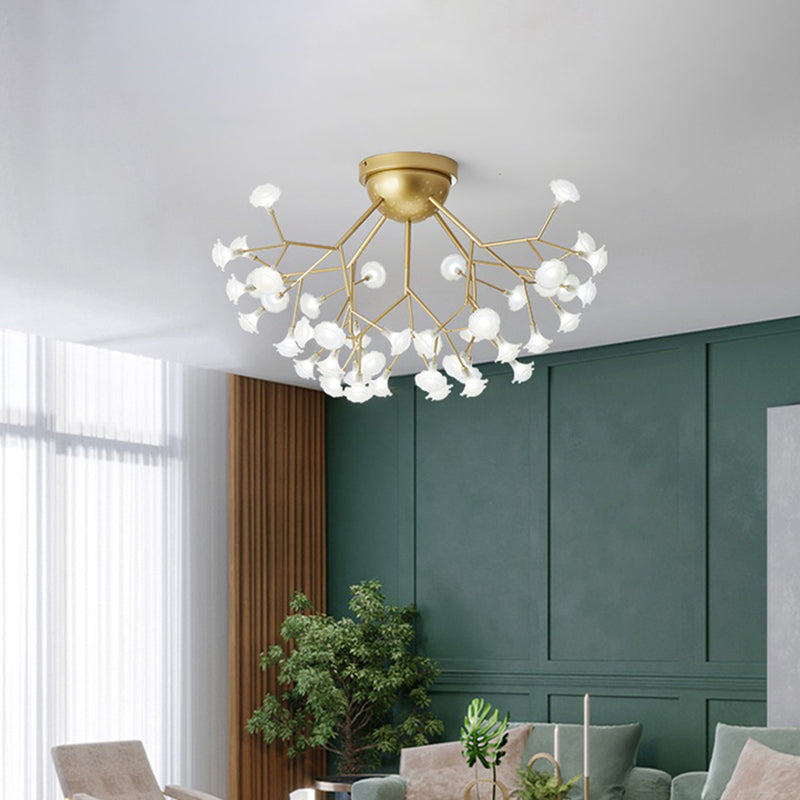 Minimalist LED Metal Flush Mount Ceiling Light for Living Room