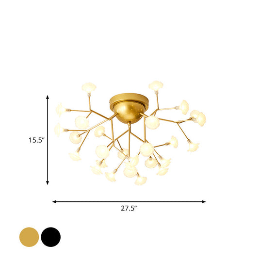 Minimalist LED Metal Flush Mount Ceiling Light for Living Room