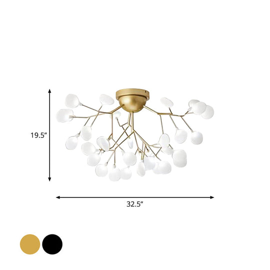 Minimalist LED Metal Flush Mount Ceiling Light for Living Room