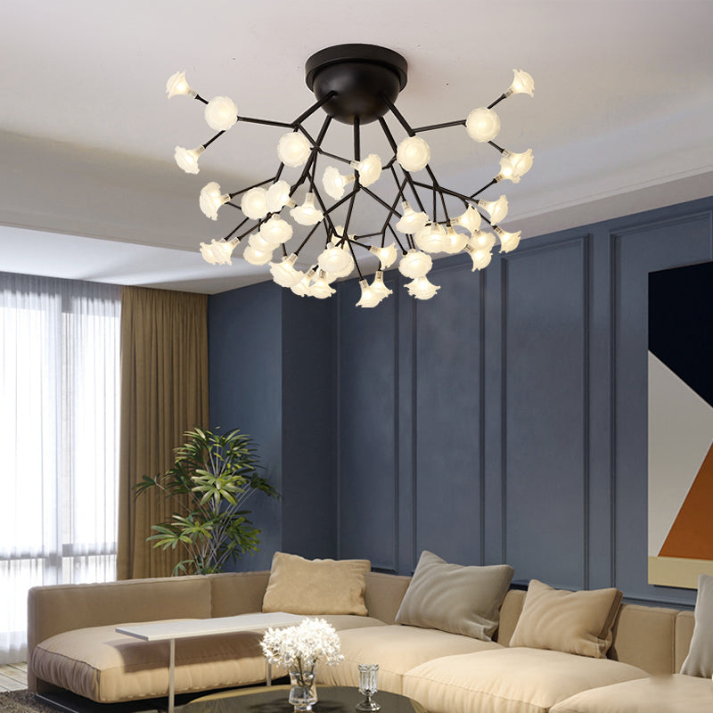 Minimalist LED Metal Flush Mount Ceiling Light for Living Room